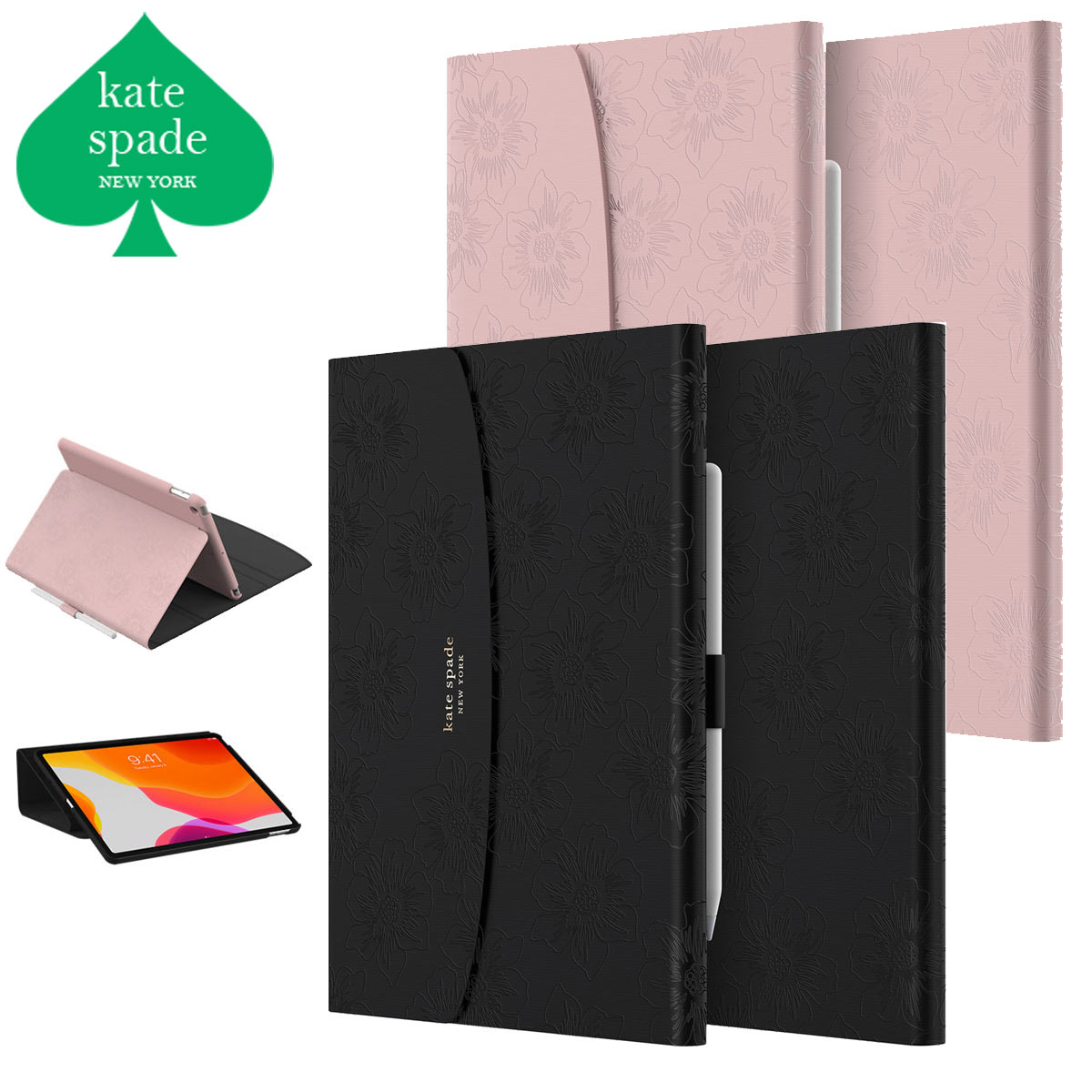 美しい花柄模様★Kate Spade★iPad Pro 11/Air 10.9インチ用 美しい花柄模様☆Kate Spade☆iPad Pro 11/Air 10.9インチ用