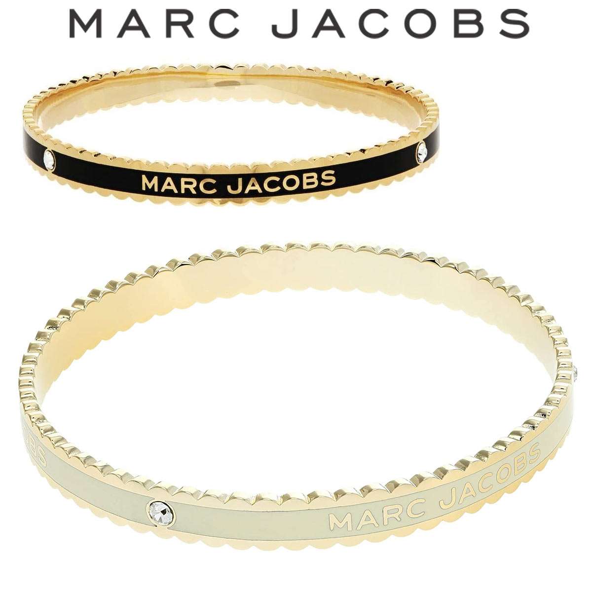 MARC JACOBS J103MT7PF22 001 BLACK/GOLD バングル (新品) MARC JACOBS J103MT7PF22 001 BLACK/GOLD バングル (新品) (MARC