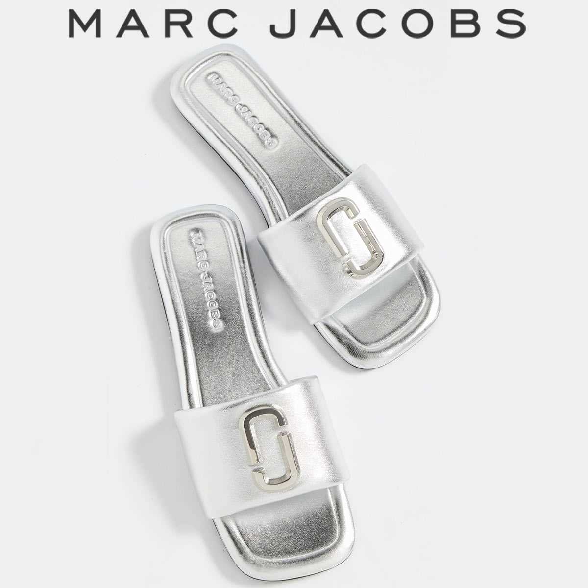 海外限定 【MARC JACOBS】 Jマーク レザーサンダル 全3色展開 セール】THE METALLIC LEATHER J MARC SANDAL/ザ メタリック
