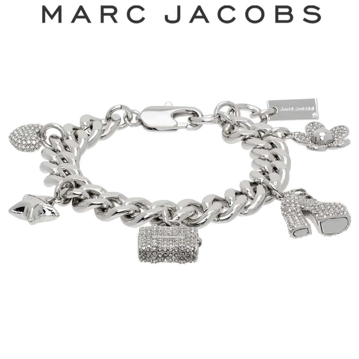 ビッグサイズMARC JACOBS チェーンブレスレット Tバー ラインストーン ビッグサイズMARC JACOBS チェーンブレスレット Tバー ライン