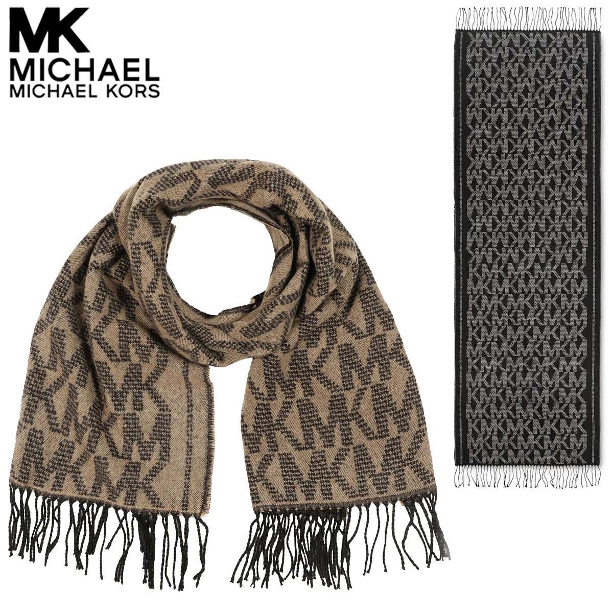 MICHAEL KORS フリンジ付きマフラー MICHAEL KORS フリンジ付きマフラー