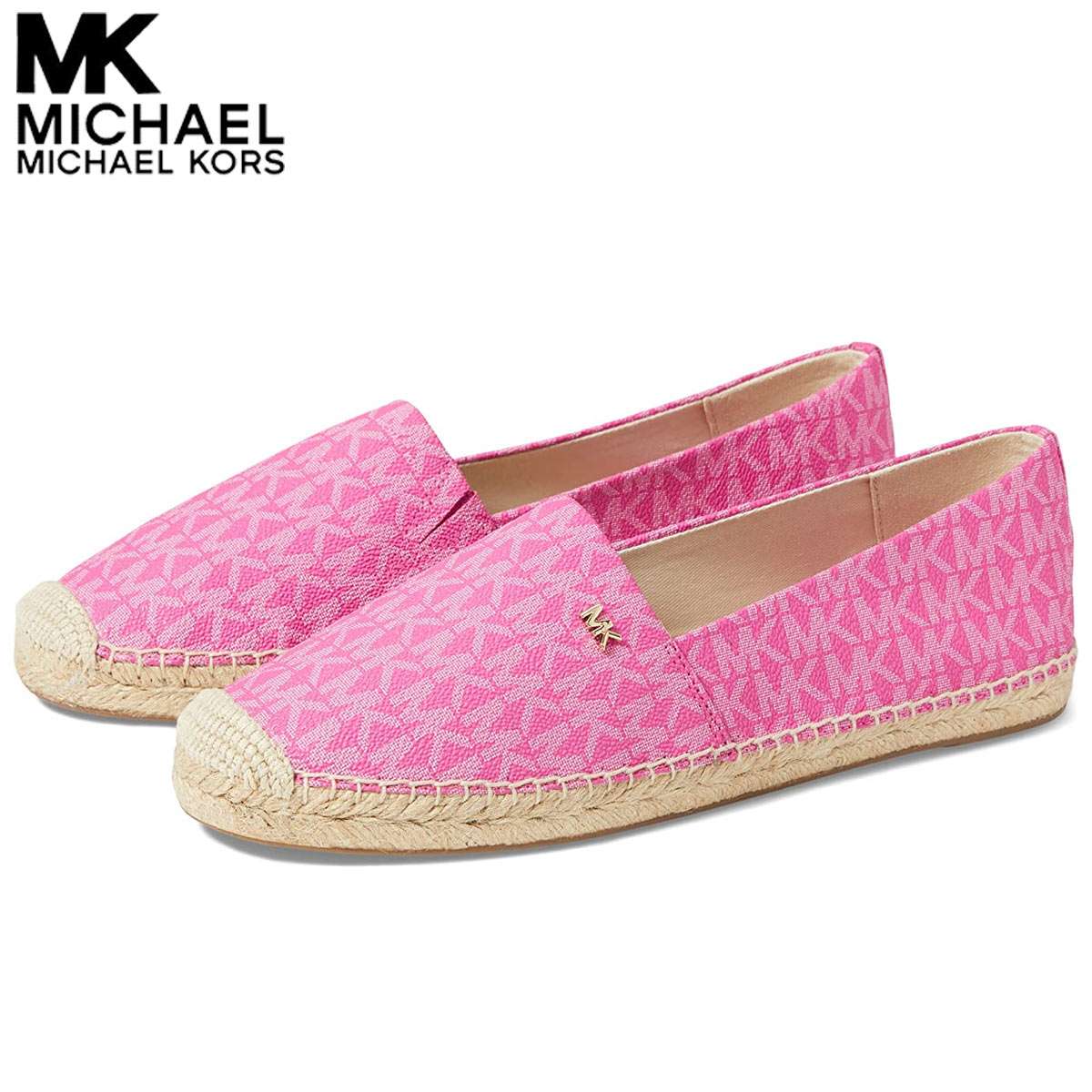 MICHAEL MICHAEL KORS ロゴ エスパドリーユ 関税送料込 新品】「マイケルコース」エスパドリーユ スリッポン 24.5cm
