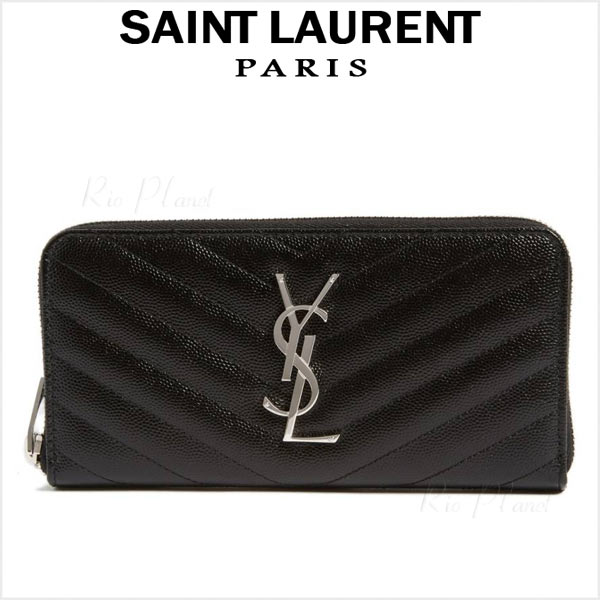 極美品♡ イヴサンローラン　長財布　レザー　ブラック　黒　ゴールド　高級　YSL 楽天市場】サンローラン SAINT LAURENT 二つ折り長財布