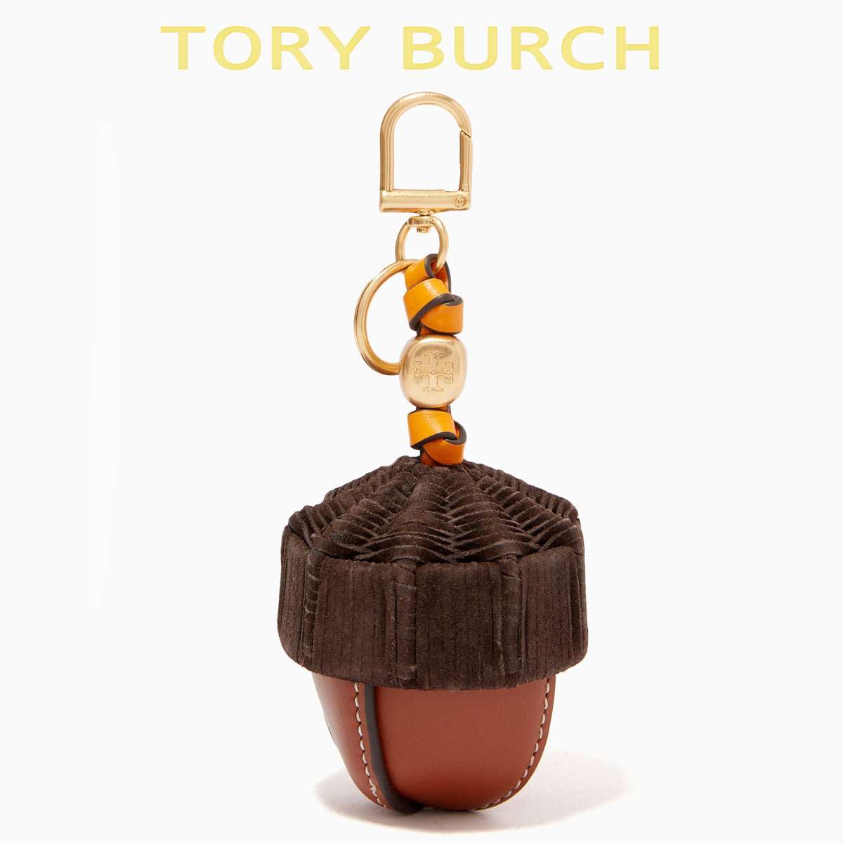 在庫有★Tory Burch★LEATHER KIRA TASSEL KEY RING Leather Kira Tassel Key Ring: Women's Designer Bag Charms