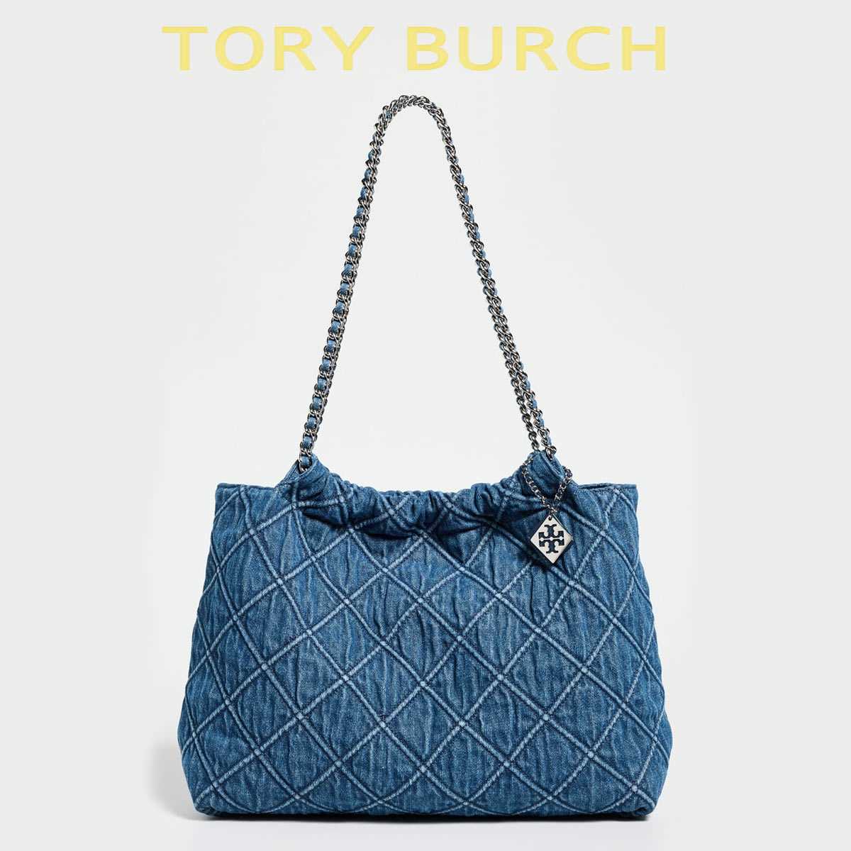 Tory Burch(トリーバーチ)デニム ハンドバッグ ショルダーバッグ TORY BURCH トリーバーチ フレミング FLEMING レディース
