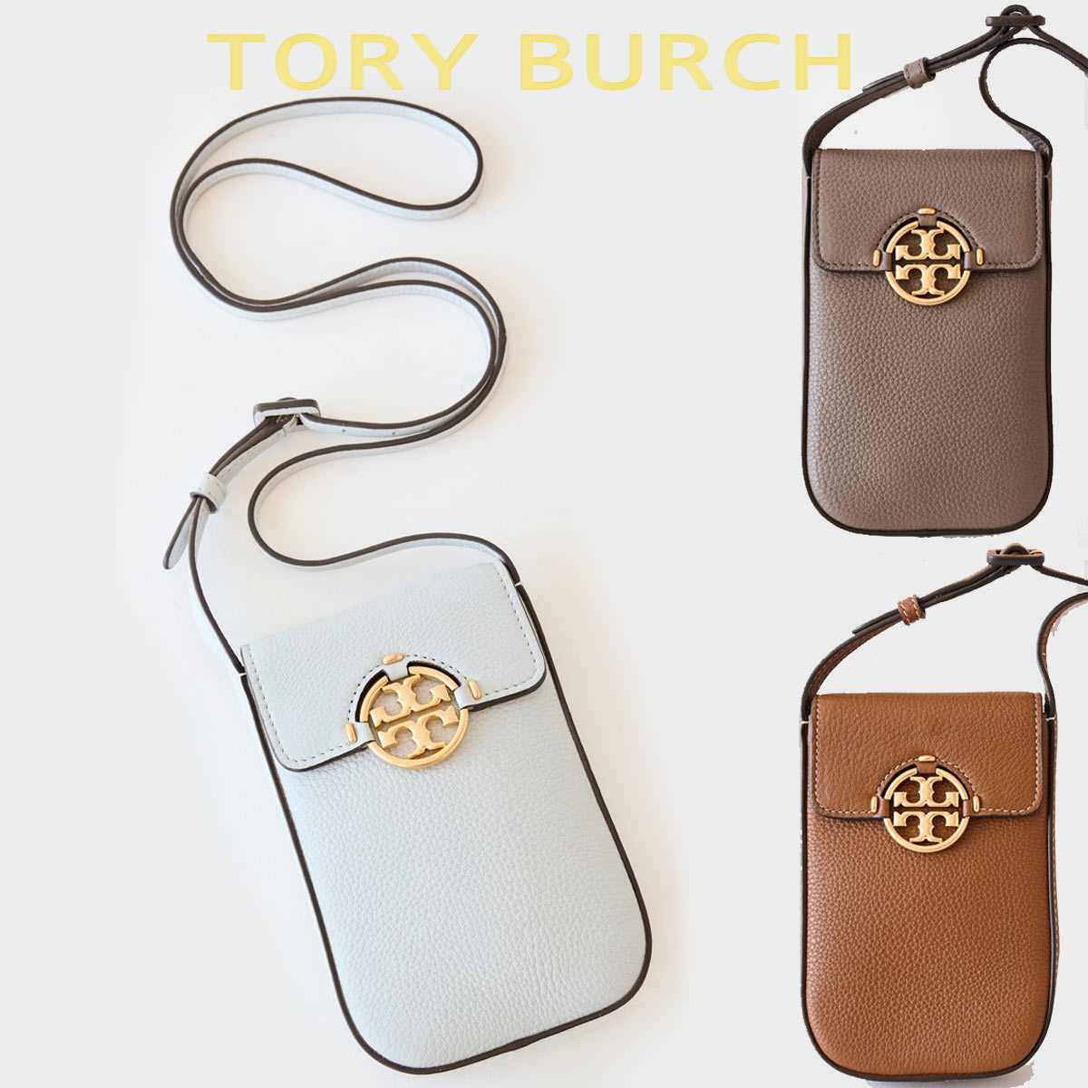 【WR】TORY BURCH ブラウンスマホショルダーバッグ TORY BURCH トリーバーチ スマホショルダー ショルダーバッグ