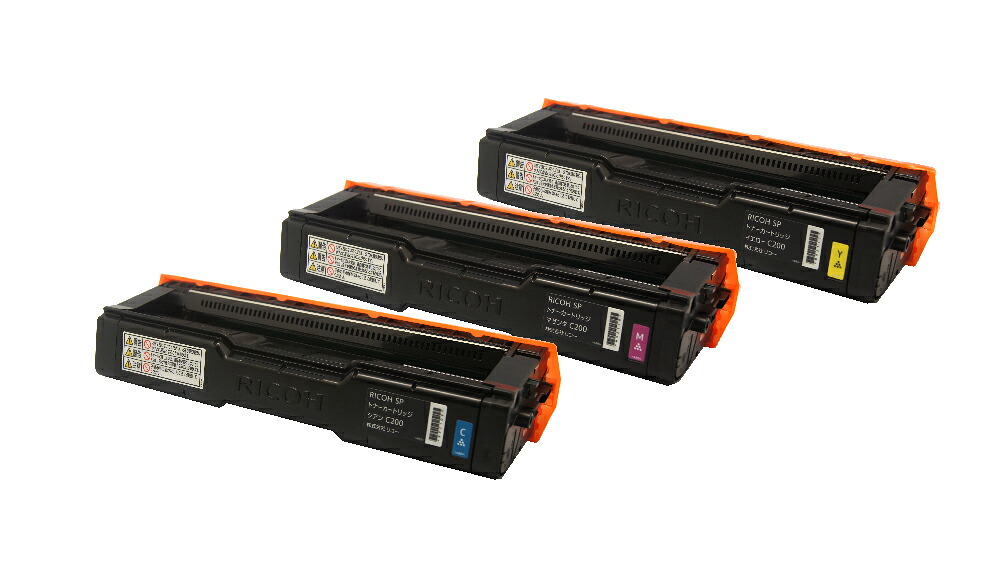 RICOH トナーカートリッジSPC200 CMY(3色セット)リサイクルトナー 【送料無料】