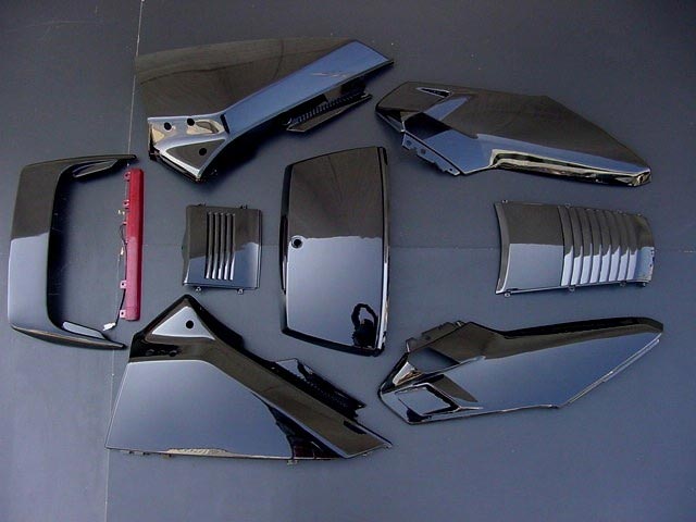 ホンダ フュージョン Mf02 アッパーカウル 外装 ブラック 塗装済み 11点セット タイプseバージョン ハイマウント付き 艶あり 黒 ボディ フロント リア サイド 補修 交換 カスタム レストア バイク オートバイ 部品 カスタム ビッグスクーター Honda Fusion