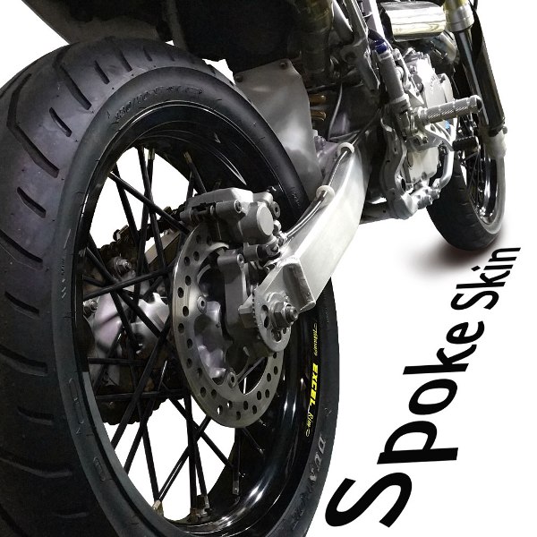 楽天市場 バイク用スポークホイール スポークスキン スポークカバー ブラック 80本 21 5cm ホイールカスタム バイク パーツバッテリー販売のrise