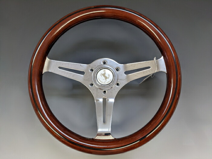ウッドステアリング　35パイ　クラシック　レトロ美品 rising2013m_qsw1003