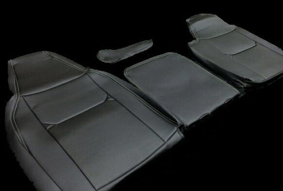 Hang(ハング) トラック専用設計 PVCレザーシートカバー ブラック 日産 NT450アトラス 5型 H44系 ワイドキャブ カスタム｜カーパーツ　ライジング
