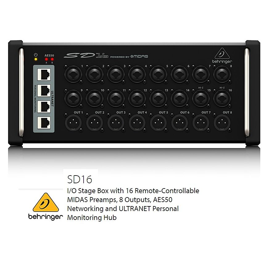 BEHRINGER/べリンガー　16入力8出力 ステージボックス　SD16