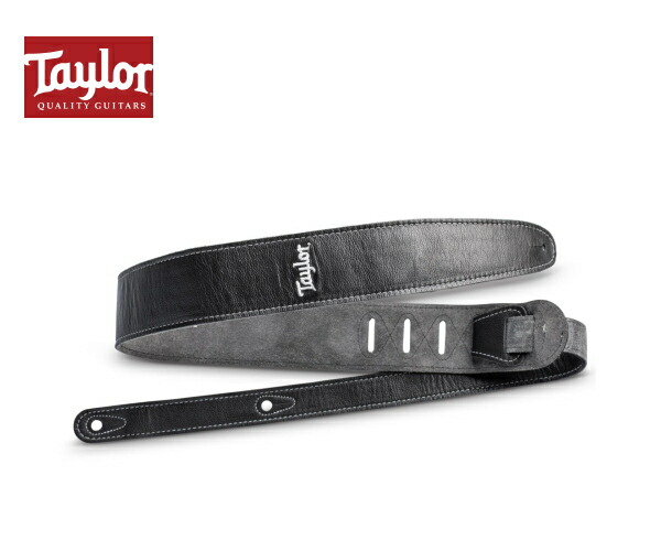 Taylor/テイラー ギターストラップ Taylor 2.5" Black Leather Guitar Strap - Black, Suede Back 4102-25【Taylor Guitars】|RIZING 店