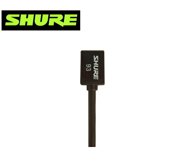 SHURE WL93-X　幅6mmの超小型ラベリア・マイクロホン　ブラック（TA4Fコネクター）ラベリア・ピンマイク