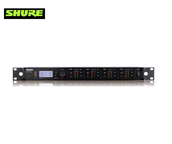 SHURE（シュアー）ULXD4Q／4chワイヤレスマイク受信機 （対応周波数・WS帯／専用帯／1.2GHz帯）G57/J51/L53/Z16