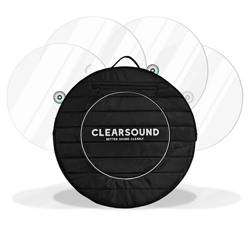 CLEARSOUND BAFFLES（クリアサウンドバッフル）　The Clearsound Professional 2　ソフトバッグ付きThe XL ×４枚セット（ドラムシンバル音遮音）