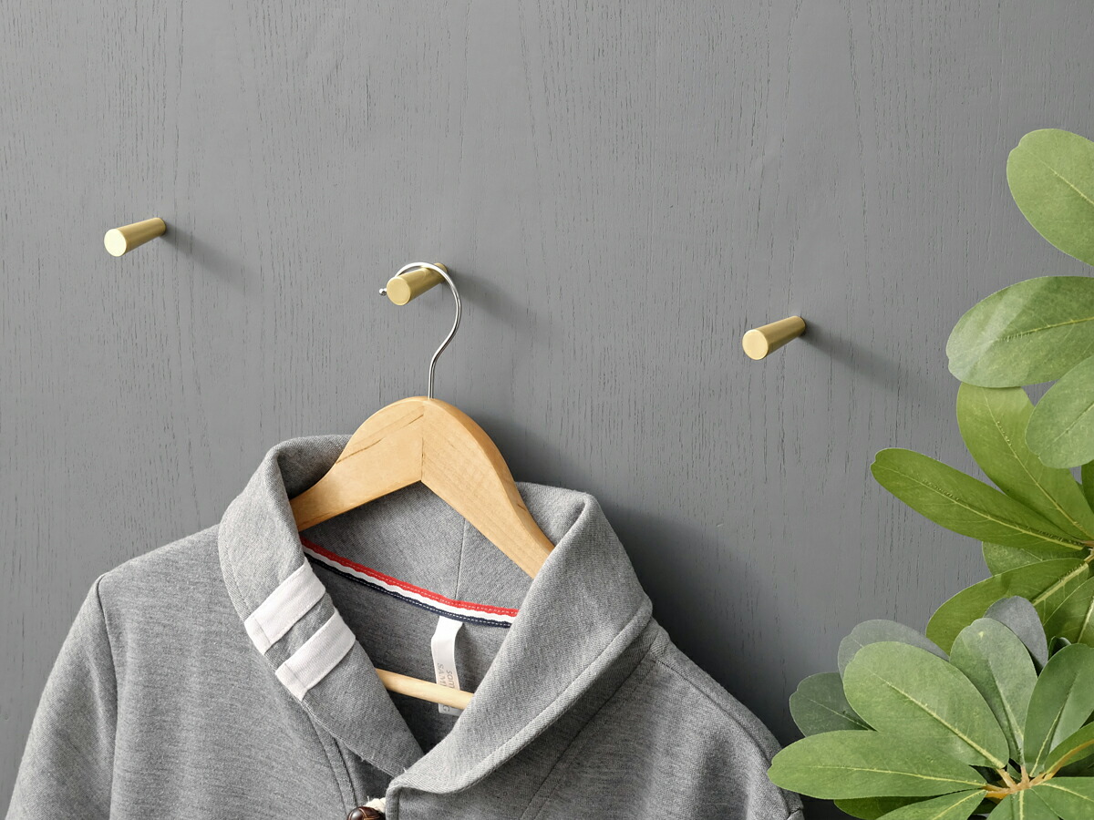 【楽天市場】Knob ノブ ウォールフック BRASS WALL HOOK / 全4種 ウォールハンガー 小物ハンガー 帽子掛け コート掛け