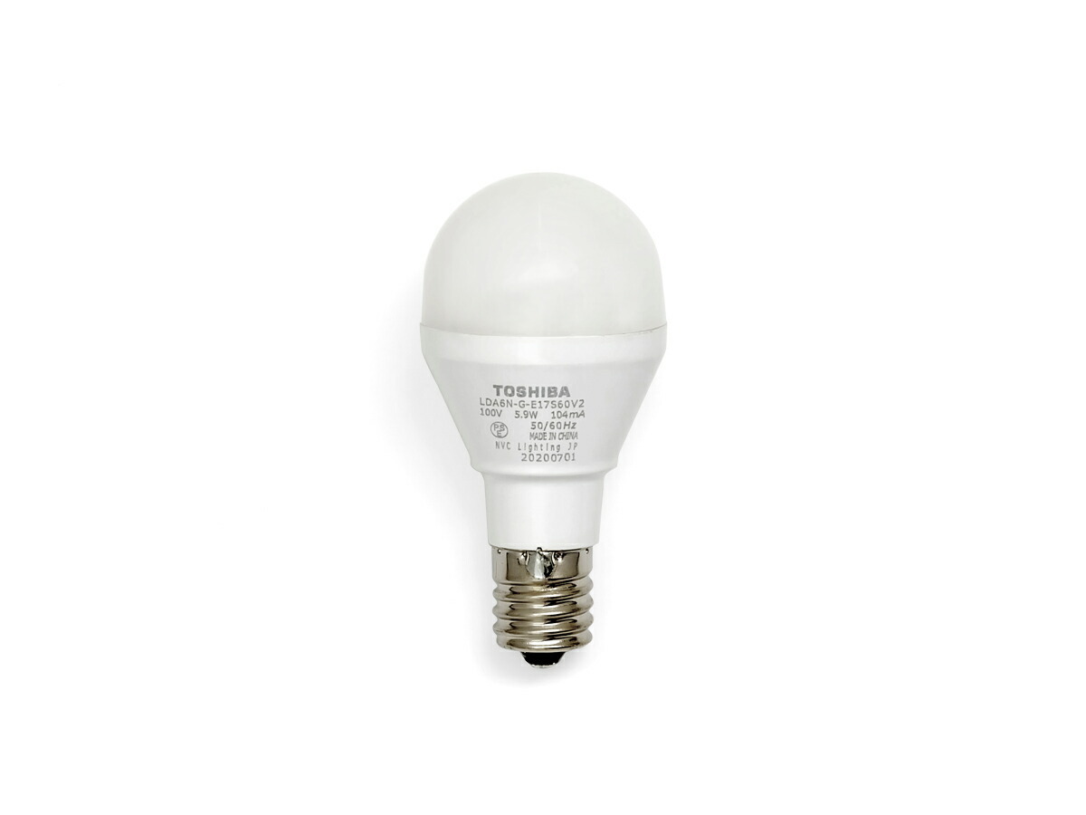 楽天市場】TOSHIBA LED電球 760lm 電球色 60W相当 E17 広配光