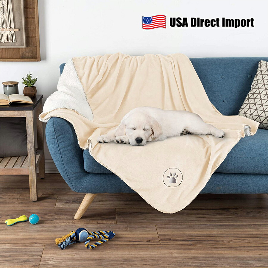【楽天市場】【アメリカ直輸入】Waterproof Pet Plush Throw Blanket / PETMAKER 防水ブランケット