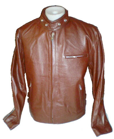 楽天市場】本革 レザーライダース シングルタイプ カウレザー 茶色