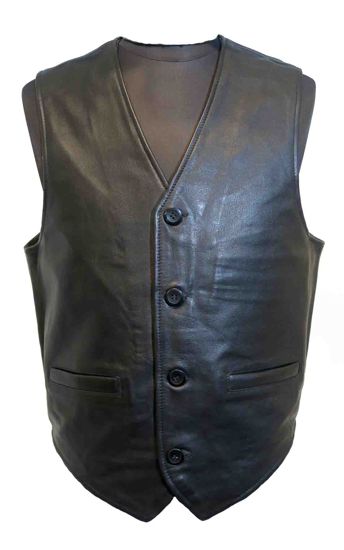 MEALEY'S PITIC LEATHER フリンジ ベスト　ブラック trim_ofnls_item14d12eac232f11f
