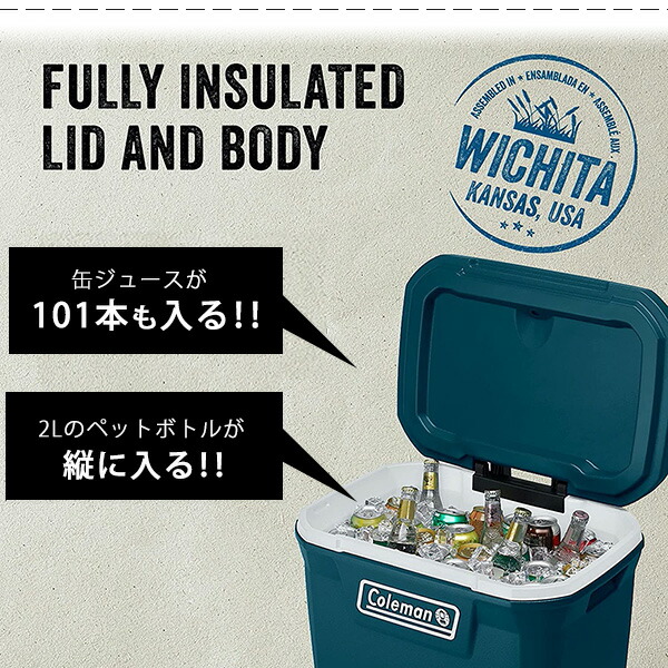 レビューを書けば送料当店負担 コールマン 316シリーズ ハード クーラー 65QT 容量約62L 《ロックグレー》 キャスター付き クーラーボックス  キャンプ バーベキュー 保冷 大容量 大型 アウトドア 釣り Coleman 316 Series 65-Quart Hard Cooler  fucoa.cl