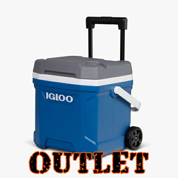 【アウトレット】【上蓋割れ】【Igloo】クーラーボックス 小型 イグルー ラティチュード ローラー クーラー 《ブルー》 16QT 15L キャスター付き 保冷 ドリンクホルダー 部活 ビーチ キャンプ 釣り バーベキュー アウトドア Igloo Latitude 16 Qt Roller Cooler