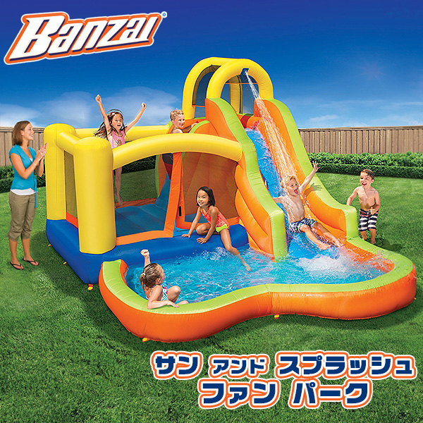 日本最大の Splash クライミング Fun トランポリン Banzai パーク スプラッシュ 大型プール バンザイ 水遊び アンド 滑り台 家庭用  Park 子供用 'N スライダー Sun プール サン ビニールプール エアー遊具 ファン プール・水遊び