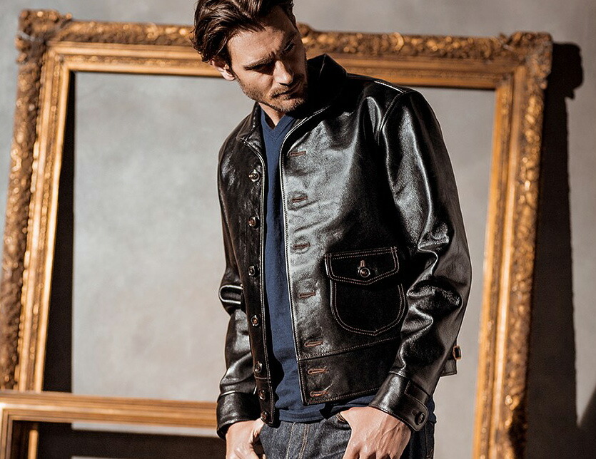 Product Made In ダブルヘリックス Double Helix Leatherette Jacket Men Gap Dis Uni Genuine Leather Big Size Brand Black Classic 1 920s Sports