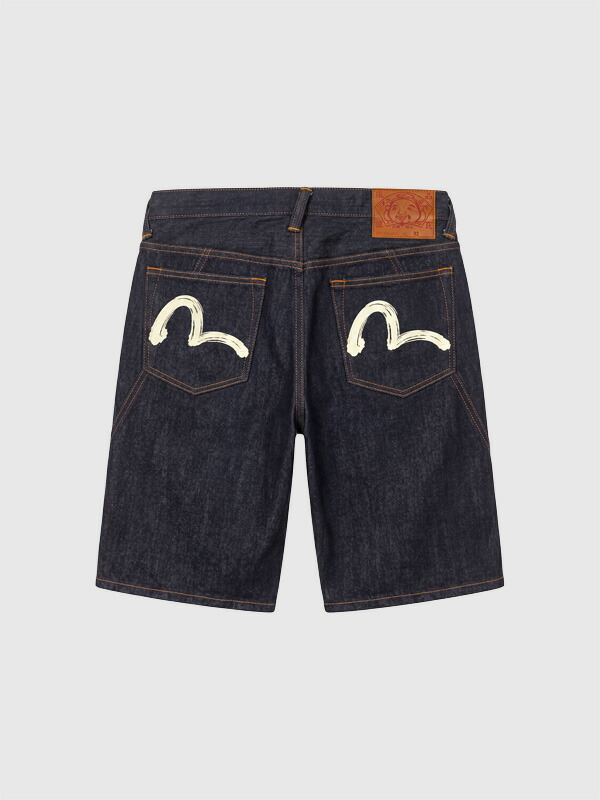 EVISU エヴィス デニム ジーンズさる股引き 鴎 刷り上げる 名取り草飛球 二分の一ズボン下 遊撃手ズボン下 SEAGULL PRINTED POCKET DENIM SHORTS 2ESHTM6DS1058
