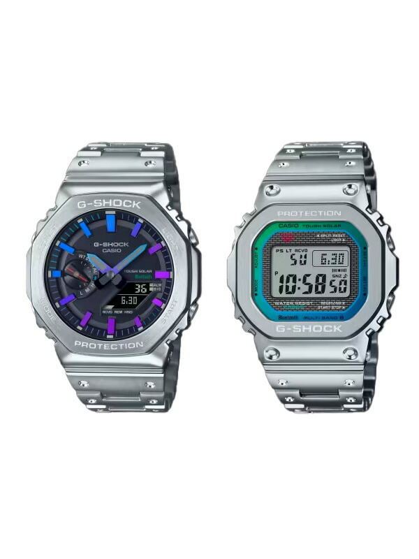 G-SHOCK Gショック 時計 腕時計 タフソーラ― メンズ レディース おしゃれ シンプル カシオ 防水 FULL METAL 2100 5000 SERIES フルメタル デジタル アナデジ ソーラー充電システム CASIO WATCHES スーツ GM-B2100PC-1AJF GMW-B5000PC-1JF