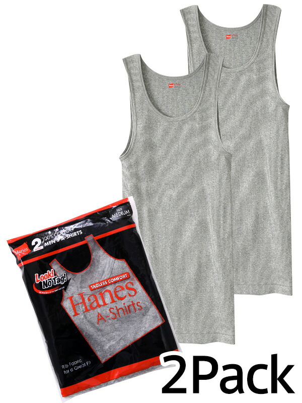 楽天市場】2枚組 Hanes ヘインズ 赤ラベル タンクトップ 綿100
