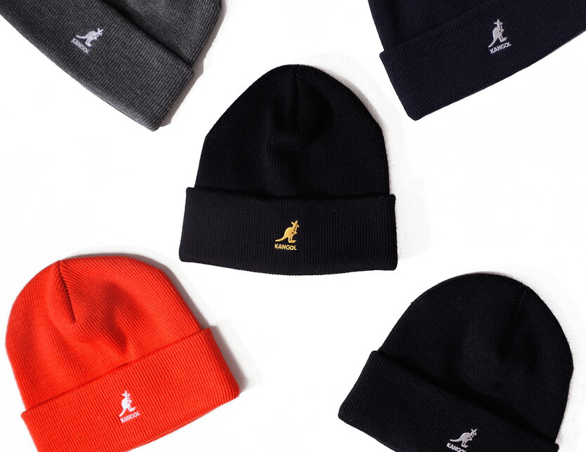 black and red beanie hat