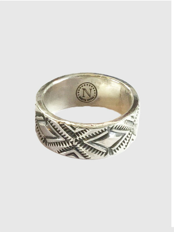 NORTH WORKS ノースワークス 指輪 リング インディアンジュエリー シンプル かっこいい シルバー 900 スタンプリング Stamp Ring Diamond メンズ レディース ブランド 日本製 ペア ネイテイブジュエリー スタンプワーク ジュエリー W-052｜RODEO BROS ／ ロデオブロス 25,344円