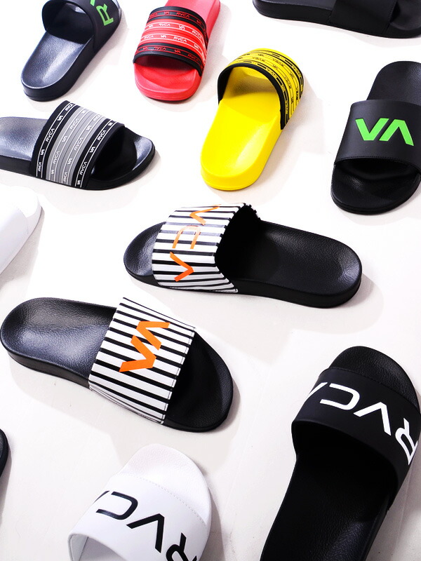 楽天市場 Rvca ルーカ サンダル メンズ レディース ユニセックス ぺたんこ おしゃれ ブランド Slide Shower Sandal ロゴ シャワーサンダル スポーツサンダル ビーチサンダル ペア リンクコーデ 海 プール Ba041 975 976 977 Ba043 ハロウィン ギフト プレゼント