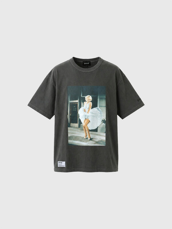 Schott ショット マリリン モンロー Tシャツ 半袖 フォト 綿 100% Marilyn Monroe カプセルコレクション 7826134025｜RODEO BROS ／ ロデオブロス