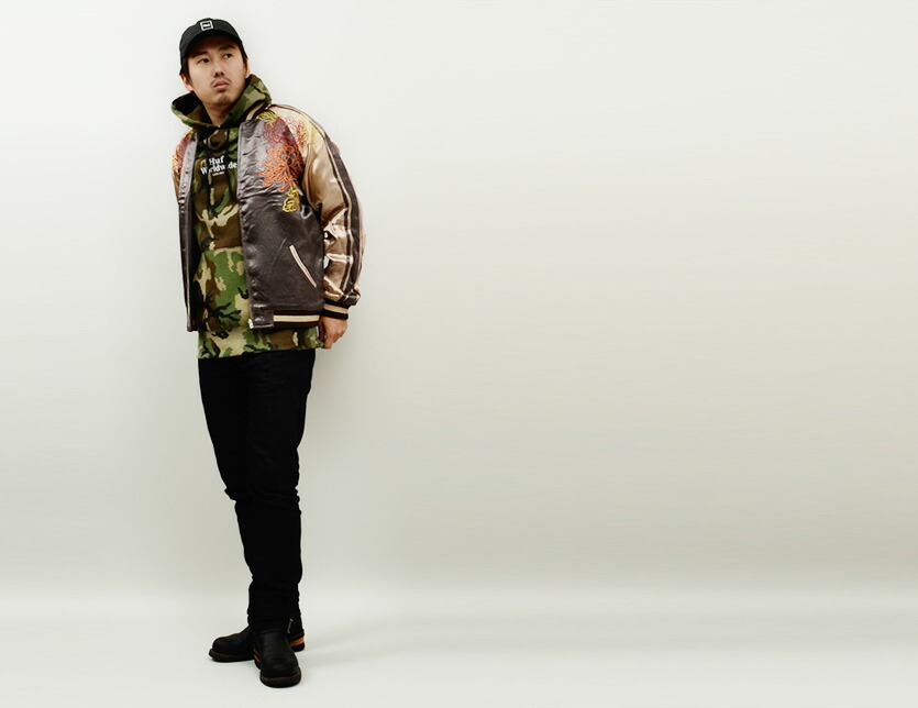 楽天市場 花旅楽団 和柄 スカジャン メンズ レディース 芸者 着物 舞妓 浮世絵 菊 リバーシブル 刺繍 ジャケット アウター スーベニアジャケット Sukajan Script スクリプト Ssj 516 ハロウィン ギフト プレゼント ラッピング Rodeo Bros ロデオブロス