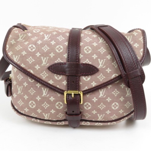 本物 極美品 LOUIS VUITTON ルイヴィトン ソミュールPM 斜め掛け モノグラムイディール ショルダーバッグ キャンバス セピア レディース【中古】