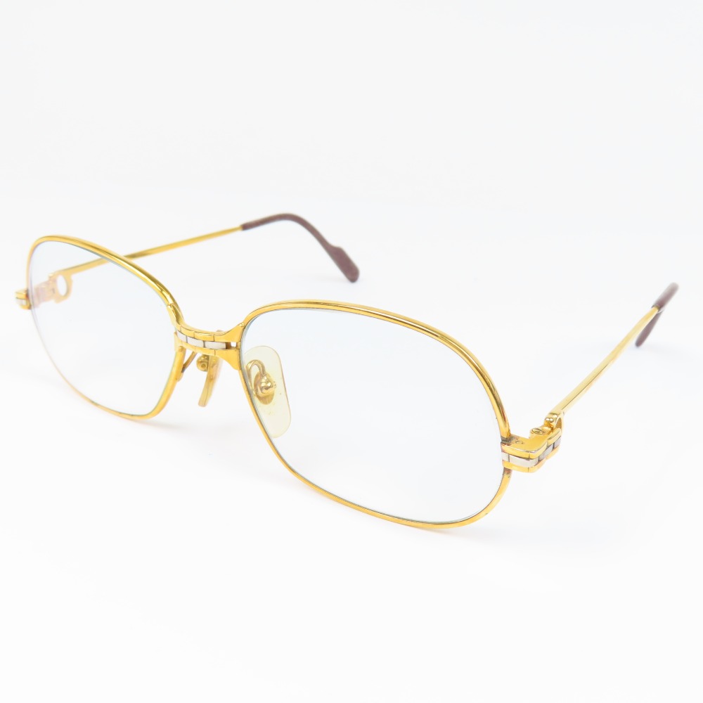 極美品 Cartier カルティエ パンテール ゴールド パープル サングラス CRT8200694 - パンテール ドゥ カルティエ サングラス - メタル