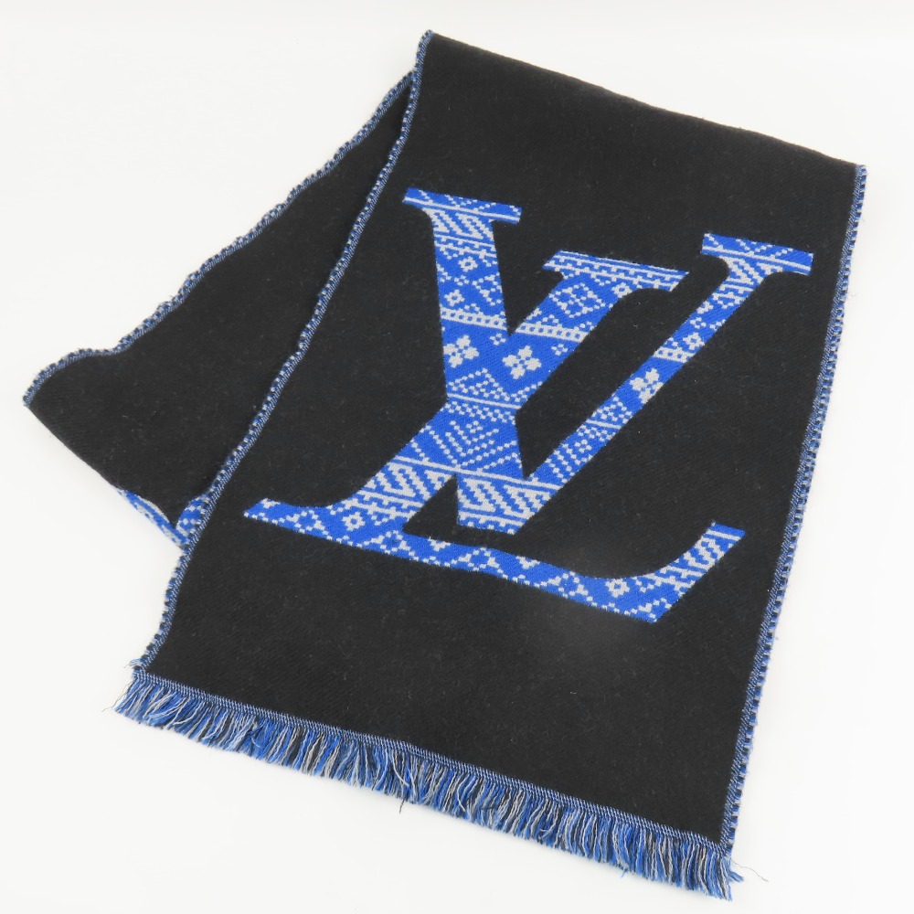 楽天市場】質屋 LV ルイヴィトン マフラー 黒 413287 ウール