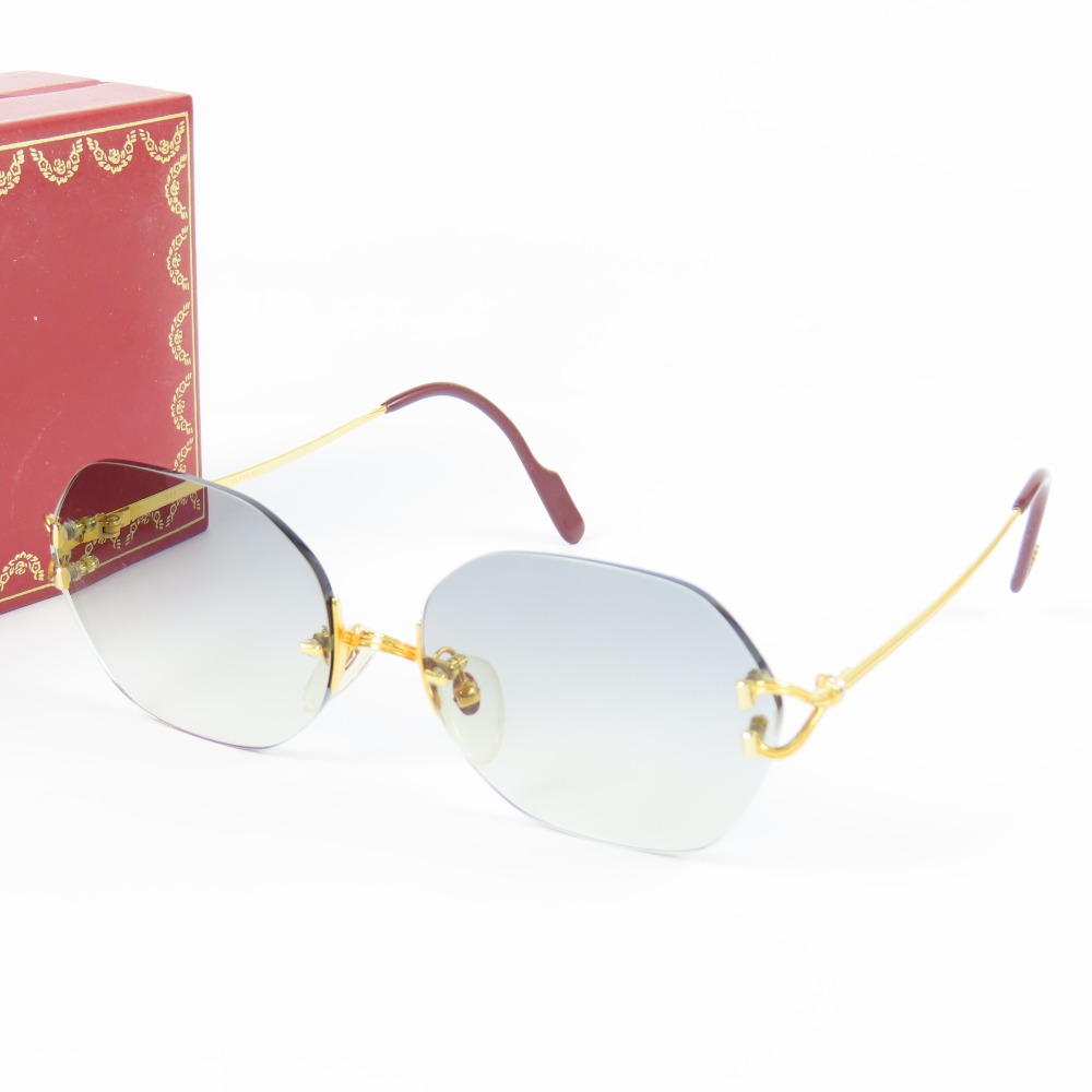 最高級★カルティエ トリニティ サントス ツーブリッジ サングラス メンズ 楽天市場】美品○Cartier カルティエ ティアドロップ ツー