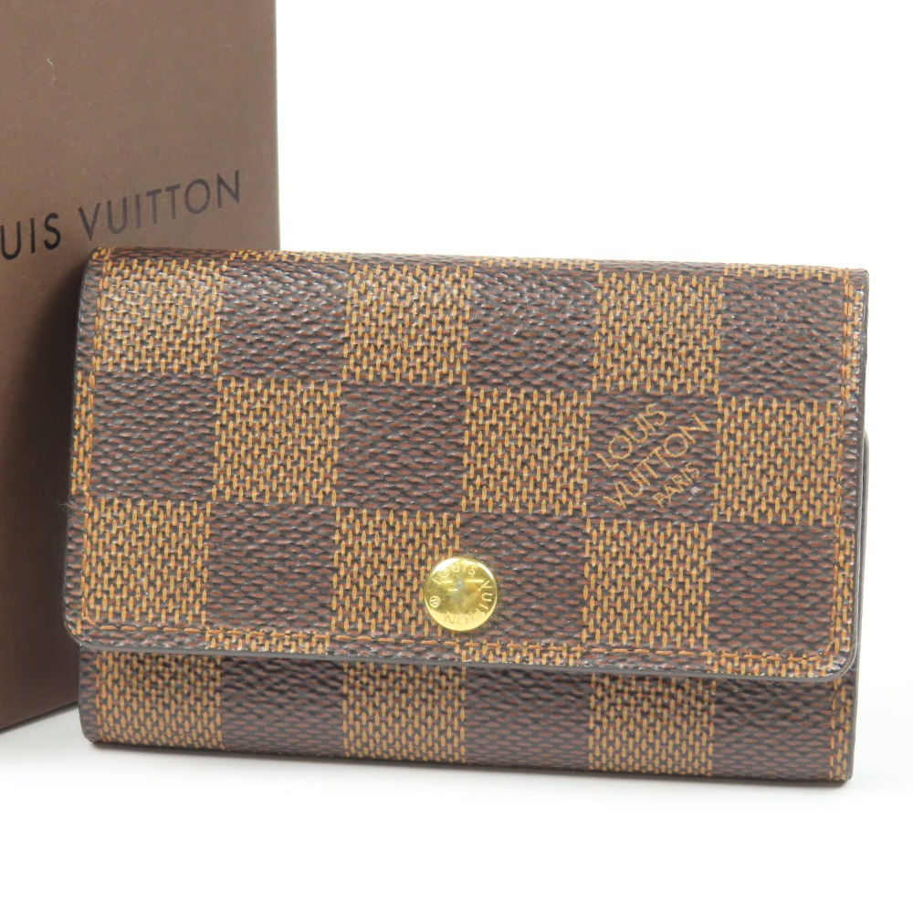 ルイヴィトン ミュルティクレ6 6連 ダミエ キーケース PVC ブラウン レディース【中古】極美品 本物 LOUIS VUITTON