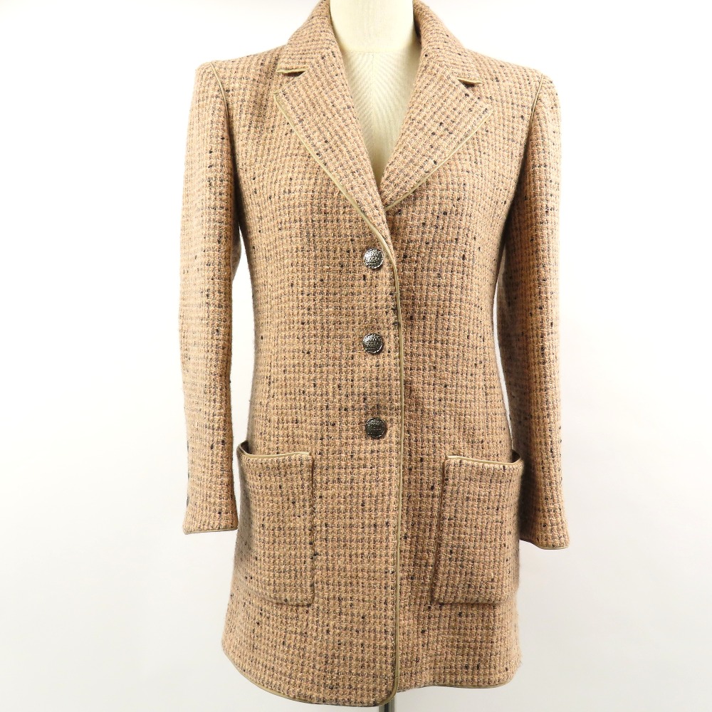 美品★CHANEL★ツイード★カフス★綺麗色★ジャケット★ブルゾン 2100020000026988-9.jpg