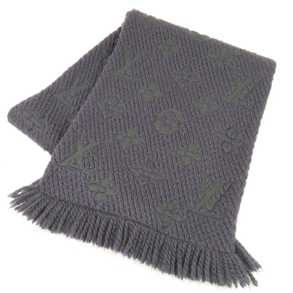 LOUIS VUITTON ロゴマフラー 黒 シルバー フリンジ付 ルイヴィトン 楽天市場】ルイヴィトン 服飾小物 レディース エシャルプロゴ