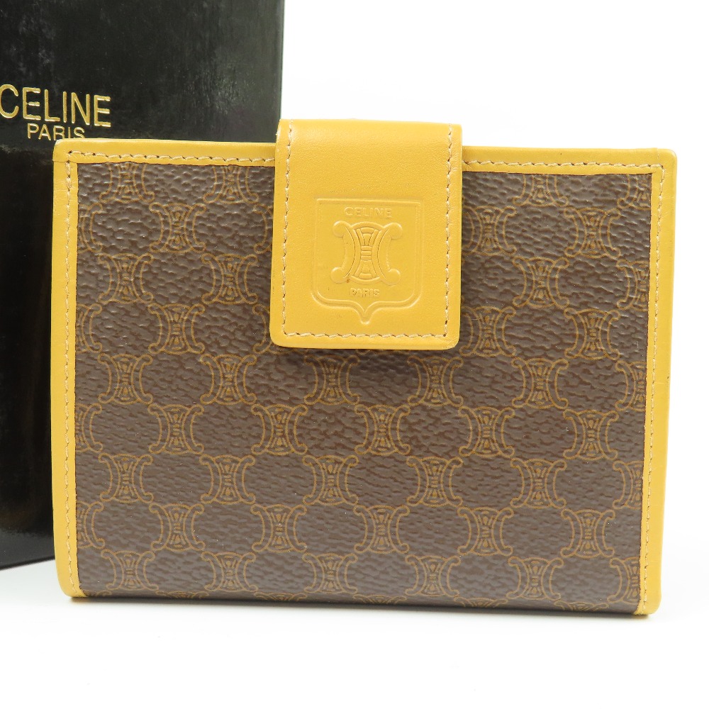 【箱付き】【極美品】セリーヌ レザー がま口折り財布ブラウン系 ウォレット219 楽天市場】セリーヌ CELINE 二つ折り財布 がま口 小銭入れ マカダム