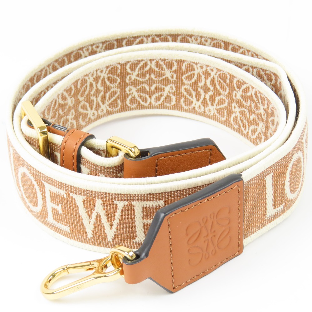 未使用　ロエベ　ショルダーストラップ　アナグラム　ベージュ系　ジャガード　cs2 楽天市場】ロエベ （LOEWE） アナグラム ストラップ ショルダー ジャ