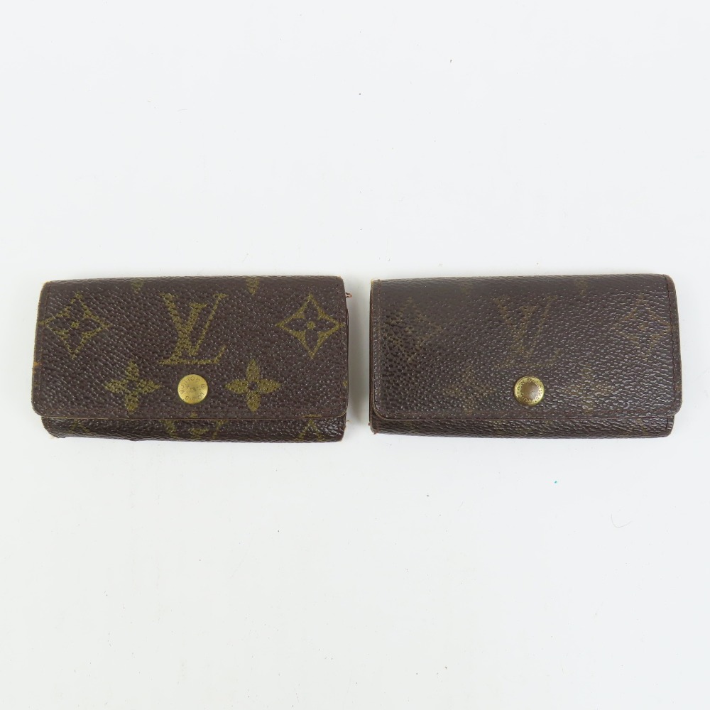ルイヴィトン ミュルティクレ4 2点 セット ジャンク モノグラム キーケース PVC ブラウン ユニセックス【中古】 本物 LOUIS VUITTON