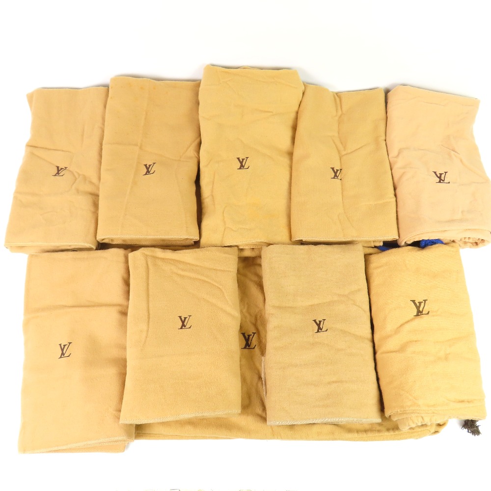 ルイヴィトン 巾着 保存袋 ダストバッグ バッグ用 10点 セット まとめ売り サイズ色々 その他バッグ コットン ブラウン レディース【中古】 本物 LOUIS VUITTON