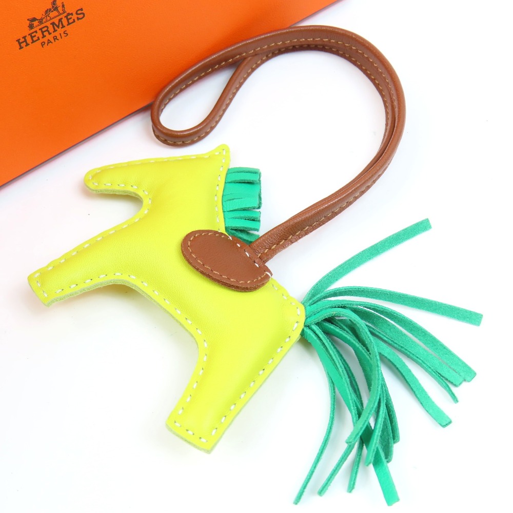 楽天市場】エルメス HERMES ロデオチャーム MM バッグチャーム ブルー