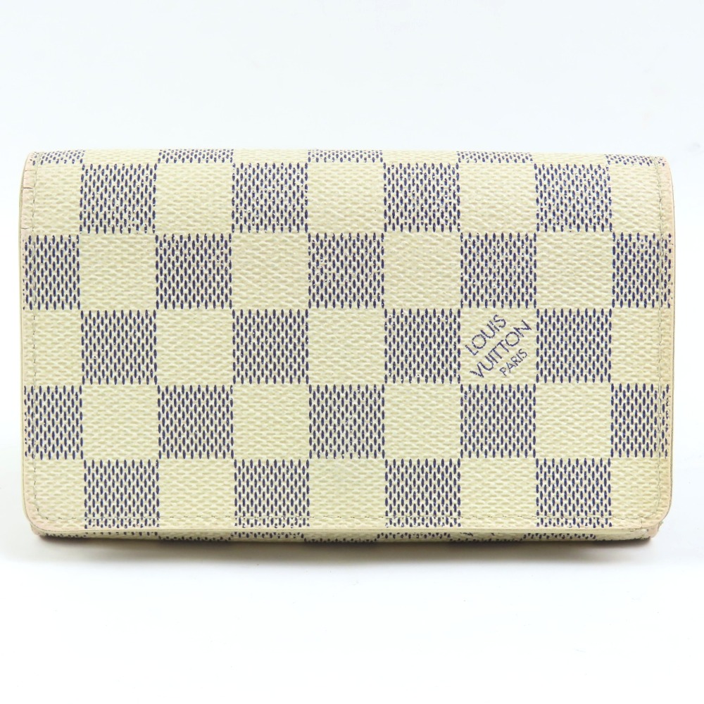 楽天市場】ルイヴィトン 財布 ダミエアズール トレゾール 二つ折り
